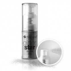 Silcare - Nagelglitter på pumpflaska - Silver - 25 gram -Glitter på sprayflaska -glamandbeauty.se