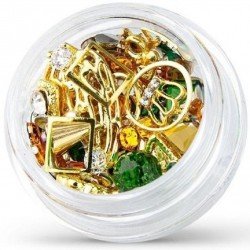 Dekorationer - Mix - Gold - 04 - Erinite - Mix glitter / dekorationer -glamandbeauty.se