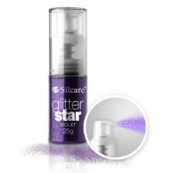 Silcare - Nagelglitter på pumpflaska - Violet - 25 gram - Glitter på sprayflaska -glamandbeauty.se