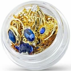 Dekorationer - Mix - Gold - 03 - Sapphire - Mix glitter / dekorationer -glamandbeauty.se Dekorationer - Mix - Gold - 03 - Sapphire - Mix glitter / dekorationer -glamandbeauty.se
