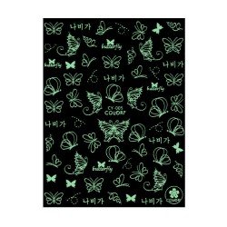 Klisterdekaler - Lyser i UV ljus - CY-005 - För naglar - Vattendekaler / Stickers -glamandbeauty.se