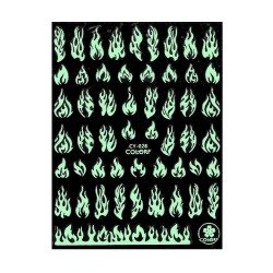 Klisterdekaler - Lyser i UV ljus - CY-028 - För naglar - Vattendekaler / Stickers -glamandbeauty.se