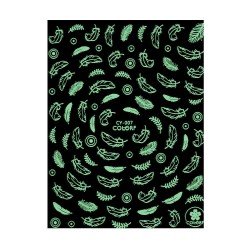 Klisterdekaler - Lyser i UV ljus - CY-007 - För naglar - Vattendekaler / Stickers -glamandbeauty.se