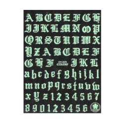 Klisterdekaler - Lyser i UV ljus - CY-029 - För naglar - Vattendekaler / Stickers -glamandbeauty.se