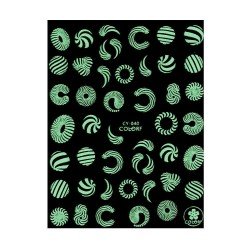 Klisterdekaler - Lyser i UV ljus - CY-040 - För naglar - Vattendekaler / Stickers -glamandbeauty.se