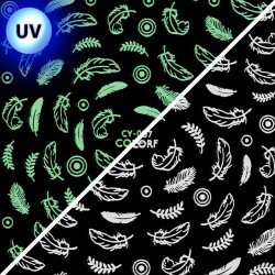 Klisterdekaler - Lyser i UV ljus - CY-007 - För naglar - Vattendekaler / Stickers -glamandbeauty.se