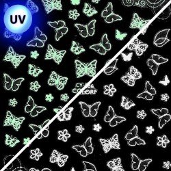 Klisterdekaler - Lyser i UV ljus - CY-006 - För naglar - Vattendekaler / Stickers -glamandbeauty.se Klisterdekaler - Lyser i UV ljus - CY-006 - För naglar - Vattendekaler / Stickers -glamandbeauty.se
