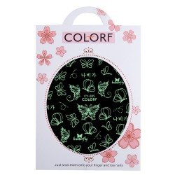 Klisterdekaler - Lyser i UV ljus - CY-005 - För naglar - Vattendekaler / Stickers -glamandbeauty.se