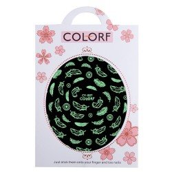Klisterdekaler - Lyser i UV ljus - CY-007 - För naglar - Vattendekaler / Stickers -glamandbeauty.se