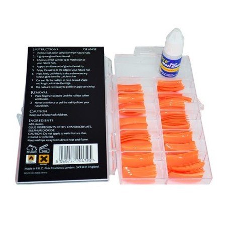 Pinke Tease - Nageltippar 100 st - Orange