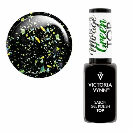 Top coat - Mirage - Green - No Wipe - 8 ml - Victoria Vynn