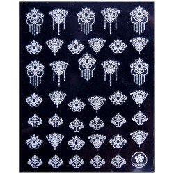Vattendekaler - CB-174 Vit - För naglar - Vattendekaler / Stickers -glamandbeauty.se