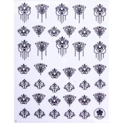 Vattendekaler - CB-174 Svart - För naglar - Vattendekaler / Stickers -glamandbeauty.se