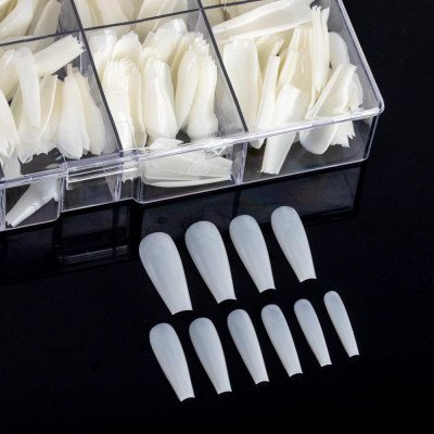 Neutrala - Ballerina tippar medium i box - 500 st - Design tippar - 3D / Stiletto - mfl -glamandbeauty.se