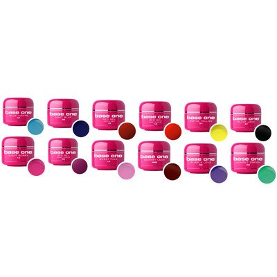 Base One Solid 12-pack - 5 gram - Silcare - Set med gelér - Multipack -glamandbeauty.se