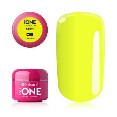 Base one - UV Gel - Neon - Yellow - 06 - 5 gram - UV-gel Neon -glamandbeauty.se