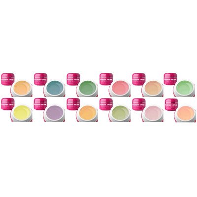Base One - UV Gel -12-pack - Pastel Shades - 5g - Silcare - Set med gelér - Multipack -glamandbeauty.se Base One - UV Gel -12-pack - Pastel Shades - 5g - Silcare - Set med gelér - Multipack -glamandbeauty.se