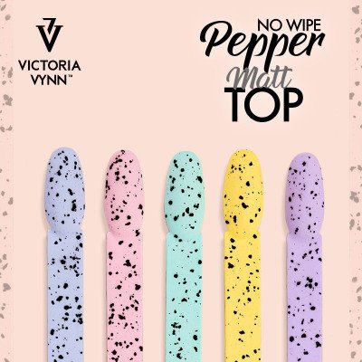 Top coat - Pepper - No Wipe Matt - 8 ml - Victoria Vynn - Top / Bas / Remover -glamandbeauty.se Top coat - Pepper - No Wipe Matt - 8 ml - Victoria Vynn - Top / Bas / Remover -glamandbeauty.se