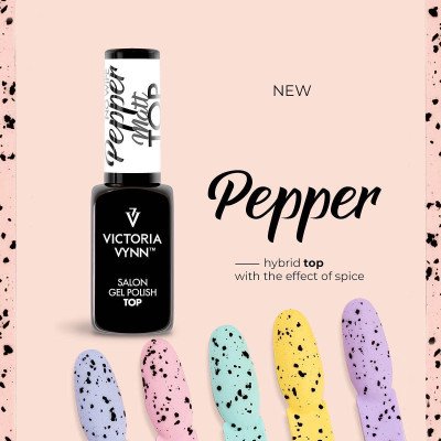 Top coat - Pepper - No Wipe Matt - 8 ml - Victoria Vynn - Top / Bas / Remover -glamandbeauty.se Top coat - Pepper - No Wipe Matt - 8 ml - Victoria Vynn - Top / Bas / Remover -glamandbeauty.se