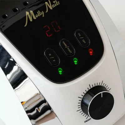 Elektrisk nagelfil - M13 - 35000 RPM - 68W - Vit / Silver - Slipmaskiner -glamandbeauty.se