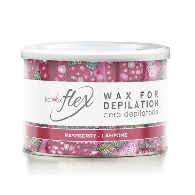 400g Flex - Raspberry - Varmt Vax Burk - Italwax - Varmvax - Burk -glamandbeauty.se