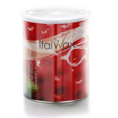800g Jordgubb - Varmt Vax Burk - Italwax - Varmvax - Burk -glamandbeauty.se