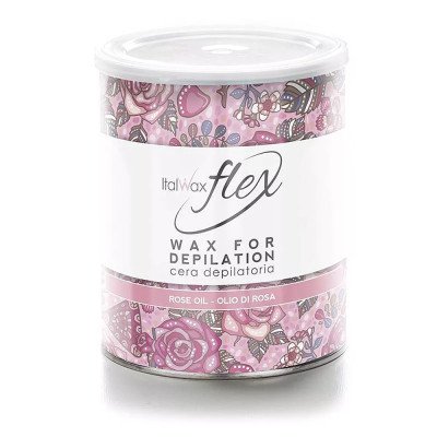800g Flex - Rose oil - Varmt Vax Burk - Italwax - Varmvax - Burk -glamandbeauty.se