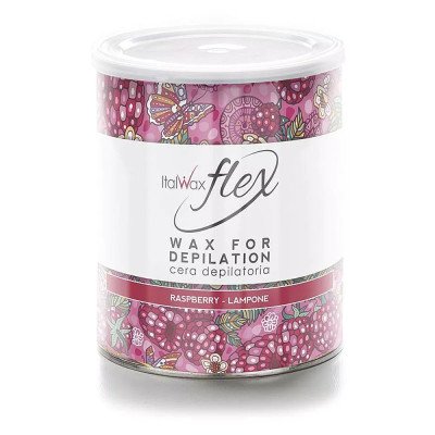 800g Flex - Raspberry - Varmt Vax Burk - Italwax - Varmvax - Burk -glamandbeauty.se