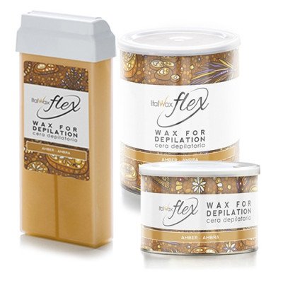400g Flex - Amber - Varmt Vax Burk - Italwax - Varmvax - Burk -glamandbeauty.se