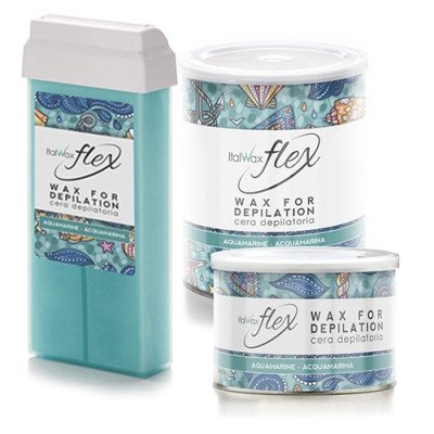 400g Flex - Aquamarina - Varmt Vax Burk - Italwax - Varmvax - Burk -glamandbeauty.se