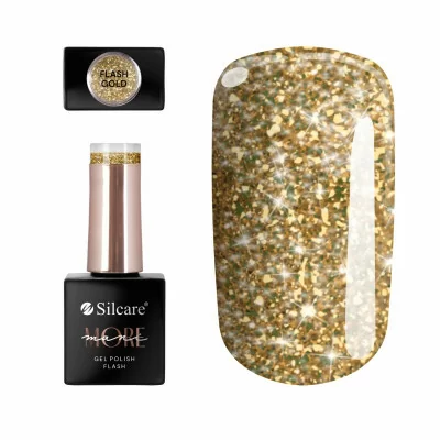 Gellack - ManiMore - Flash - Gold - Silcare - ManiMORE - Alla -glamandbeauty.se