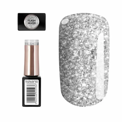 Gellack - ManiMore - Flash - Silver - Silcare - ManiMORE - Alla -glamandbeauty.se