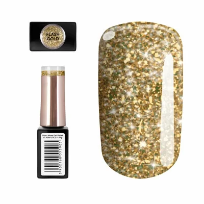 Gellack - ManiMore - Flash - Gold - Silcare - ManiMORE - Alla -glamandbeauty.se