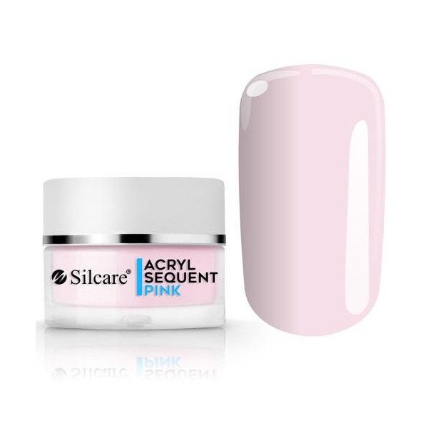 24 gram akrylpulver - Silcare - Sequent Acryl Lux - Pink