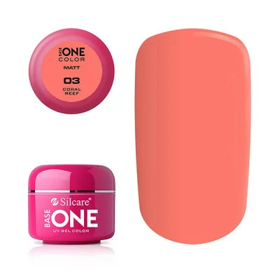 Base One - UV Gel - Matt - Coral Reef - 03 - 5 gram - UV-gel Matt -glamandbeauty.se