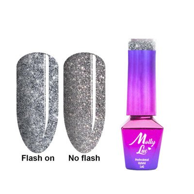 Mollylac - Gellack - Flashling lights - 565 5ml - Flash / Glitter -glamandbeauty.se Mollylac - Gellack - Flashling lights - 565 5ml - Flash / Glitter -glamandbeauty.se