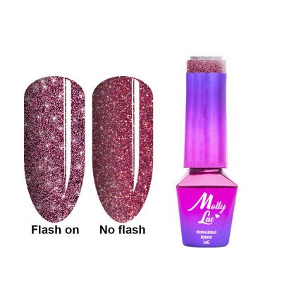 Mollylac - Gellack - Flashling lights - 560 5ml - Flash / Glitter -glamandbeauty.se