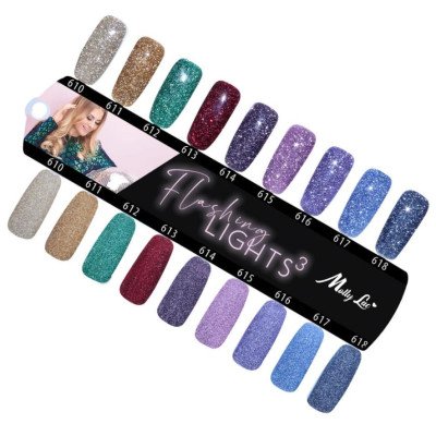Mollylac - Gellack - Flashling lights - 560 5ml - Flash / Glitter -glamandbeauty.se
