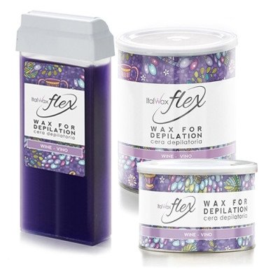 800g Flex - Wine - Varmt Vax Burk - Italwax - Varmvax - Burk -glamandbeauty.se