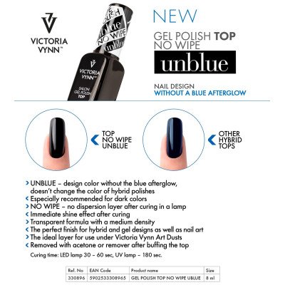 Top coat - Unblue - No Wipe - 15 ml - Victoria Vynn - Gel Polish - Top / Bas / Remover -glamandbeauty.se Top coat - Unblue - No Wipe - 15 ml - Victoria Vynn - Gel Polish - Top / Bas / Remover -glamandbeauty.se