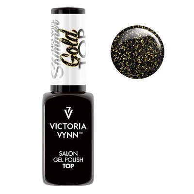 Top coat - Shimmer - Gold - No Wipe - 8 ml - Victoria Vynn | Glaman...