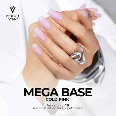 Gel Polish - Mega Base - Cold Pink - 15 ml - Victoria Vynn - Top / Bas / Remover -glamandbeauty.se