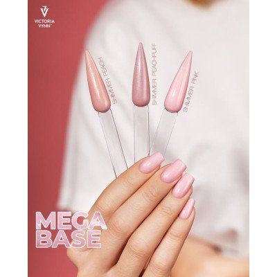 Gel Polish - Mega Base - Shimmer Peachpuff - 8ml - Victoria Vynn - Top / Bas / Remover -glamandbeauty.se Gel Polish - Mega Base - Shimmer Peachpuff - 8ml - Victoria Vynn - Top / Bas / Remover -glamandbeauty.se