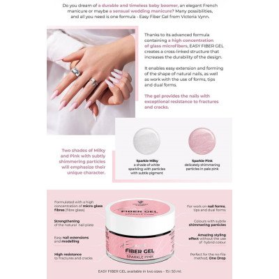 Victoria Vynn - Easy Fiber Gel 15 ml - Sparkle Milky - 15 ml -glamandbeauty.se Victoria Vynn - Easy Fiber Gel 15 ml - Sparkle Milky - 15 ml -glamandbeauty.se