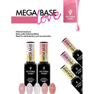 Gel Polish - Mega Base - Milky White - 8ml - Victoria Vynn - Top / Bas / Remover -glamandbeauty.se Gel Polish - Mega Base - Milky White - 8ml - Victoria Vynn - Top / Bas / Remover -glamandbeauty.se