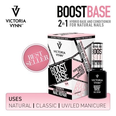 Victoria Vynn - Boost Base 2in1 - 15ml - Nagelreparerare - Vätskor / Nagelband / Prep -glamandbeauty.se
