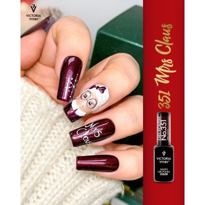 Victoria Vynn - Gel Polish - 351 Mrs Claus - Gellack - Glitter -glamandbeauty.se