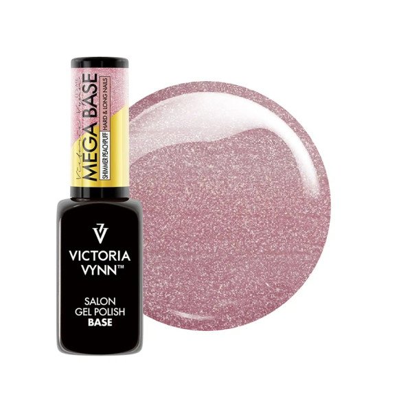 Gel Polish -  Mega Base - Shimmer Peachpuff - 8ml - Victoria Vynn