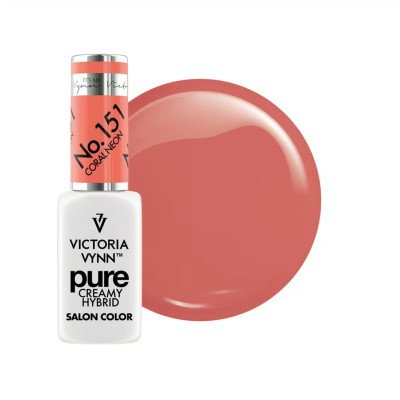 Victoria Vynn - Pure Creamy - 151 Coral Neon - Gellack - Enkelfärgad -glamandbeauty.se