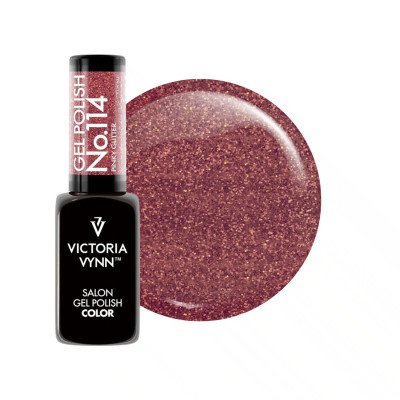 Victoria Vynn - Gel Polish - 114 Pinky Glitter - Gellack - Glitter -glamandbeauty.se